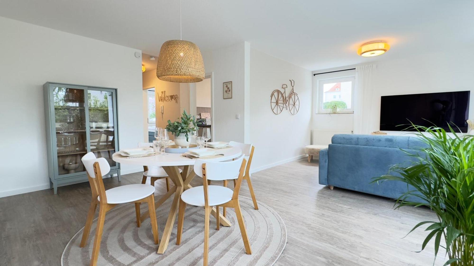 Fewo Am Park - 4P, Boxspringbett, Balkon, Smarttv, Gesundbrunnen, Familienfreundlich Halle  Esterno foto