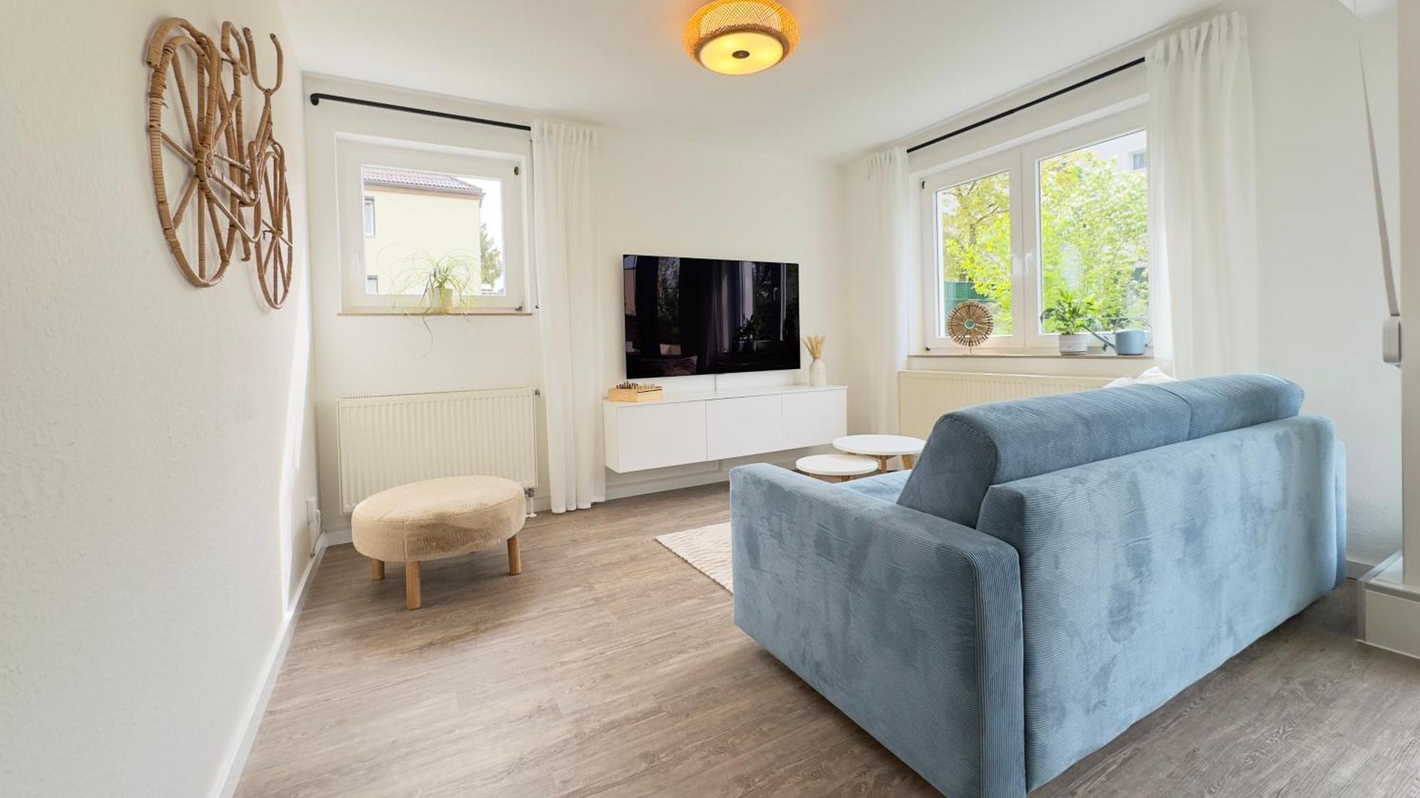 Fewo Am Park - 4P, Boxspringbett, Balkon, Smarttv, Gesundbrunnen, Familienfreundlich Halle  Esterno foto