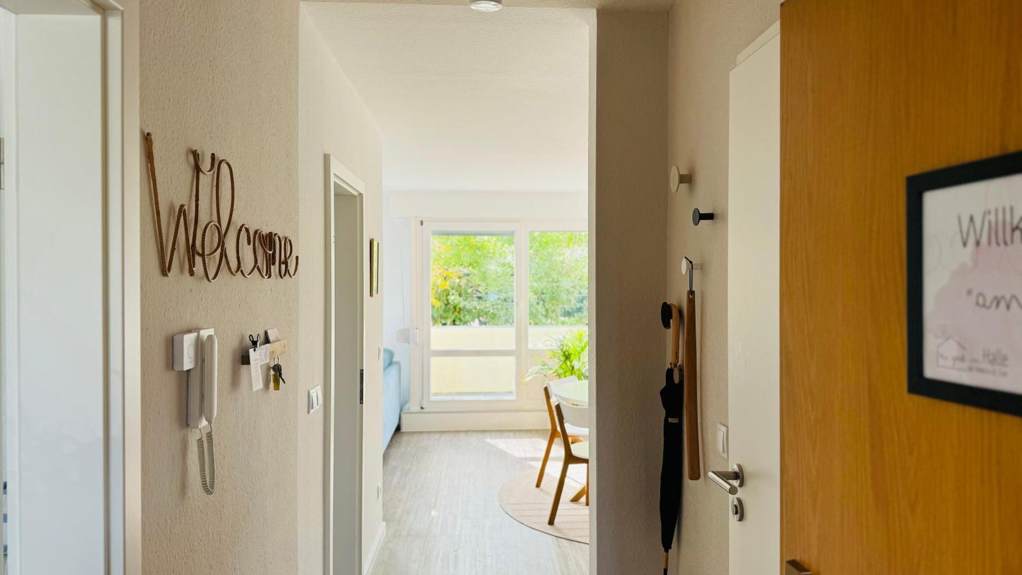 Fewo Am Park - 4P, Boxspringbett, Balkon, Smarttv, Gesundbrunnen, Familienfreundlich Halle  Esterno foto
